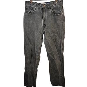 VTG 90's Levi's 540 Bronze Tab Relaxed Fit Black Denim Jeans USA Men's 30x31